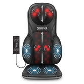 COMFIER shiatsu back massager full view on chair for home use.