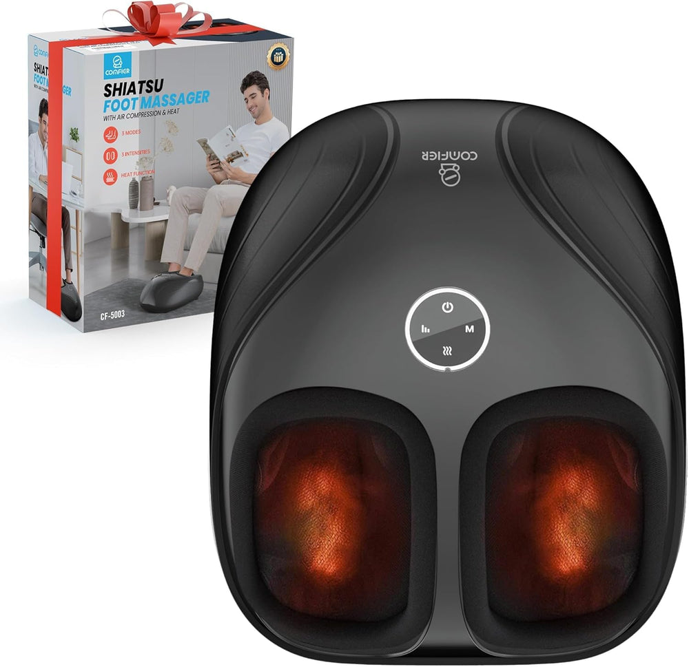 COMFIER Shiatsu Feet Massager front view with heated kneading for relaxing feet after work