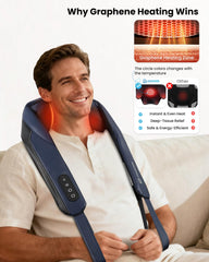 COMFIER cordless neck massager lets you relax anywhere with long-lasting battery