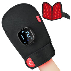 Comfytemp red light glove top view highlighting full-hand coverage for comfort