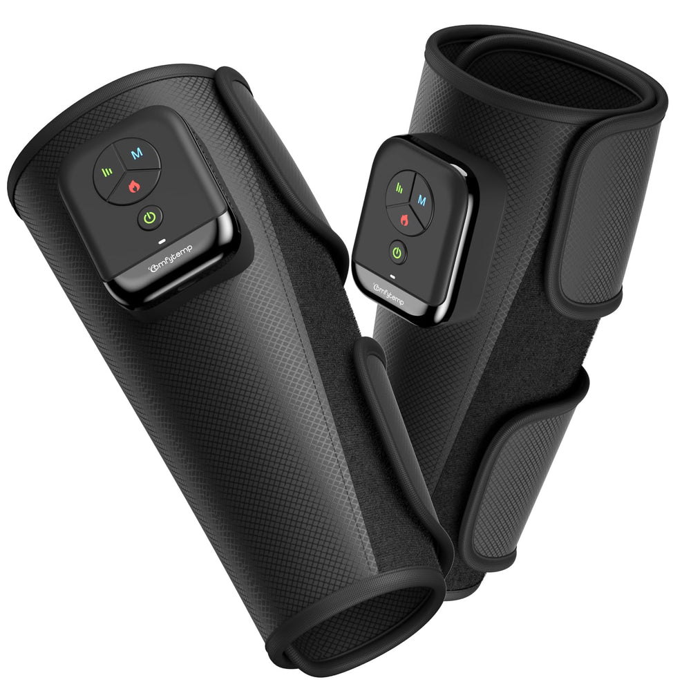 Comfytemp cordless calf massager setup enables effortless relaxation anywhere.
