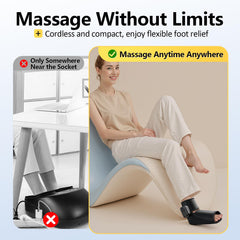 Comfytemp massager uses adjustable straps to fit sizes 6 to 10 securely.