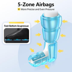 Comfytemp heat feature on soles and calves provides soothing warmth during sessions.
