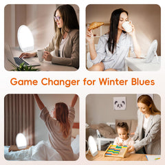 Comfytemp lamp with touch control panel enables quick daylight sessions.