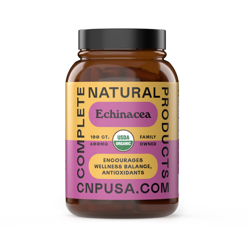 Complete Natural Products echinacea capsules bottle supports daily immune routines
