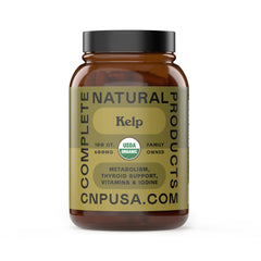 Complete Natural Products Icelandic Sea Kelp capsules in bottle for daily iodine support.
