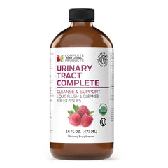 Complete Natural Urinary Tract Complete bottle label shows organic and kosher certification