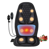 The comrelax back massager chair with 8 motors targets shoulders for deep relaxation.
