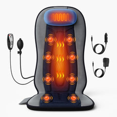 comrelax back massager with heat chair neck support for neck relief after long workdays