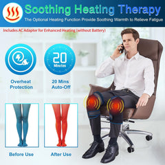 comrelax knee massager heat level display showing 3 settings for personalized warmth.