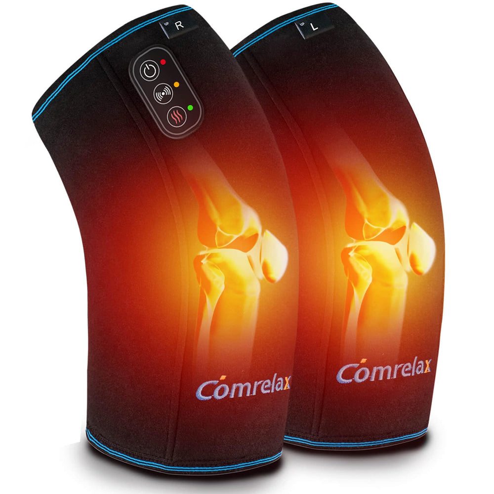 Comrelax knee massager heat panel showing deep warmth for targeted relief