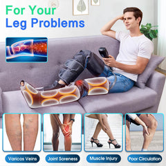 Comrelax knee heating feature enhances comfort during a relaxing session.