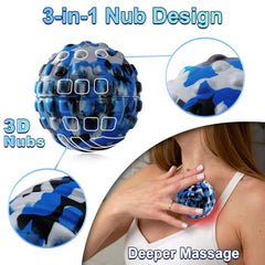 Coniflor Pelota de masaje Deep Tissue, versión portátil para uso en casa, gimnasio o viaje.