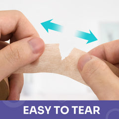 Conkote tan paper tape adheres softly to skin with easy tear.