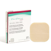 ConvaTec DuoDERM Control 4x4 square dressing supports moist healing at the wound site.