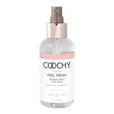 Coochy intimate spray bottle offers all-day freshness and gentle pH balance.