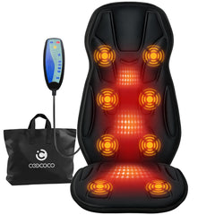 CooCoCo back massager with eight motors targets tired muscles.