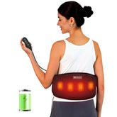 CooCoCo cordless lower back massager front view with heat for targeted relief on the go.
