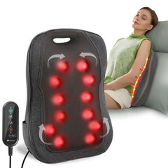 CooCoCo shiatsu back massager with heat for deep kneading relief
