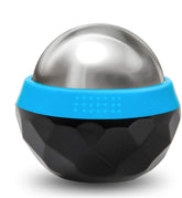 Coolrunner Cold Massage Roller Ball in black blue ready for soothing recovery