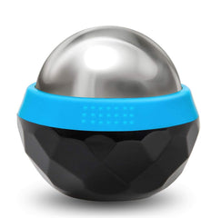 Coolrunner Cold Massage Roller Ball in black blue ready for soothing recovery