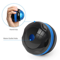 Coolrunner Massage Ball demonstrating 360-degree spin for controlled pressure.