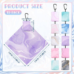 Copkim marble design cloth shown with open pouch for portable storage.