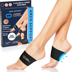Copper Compression Arch Support sleeves for flat feet provide all-day comfort.