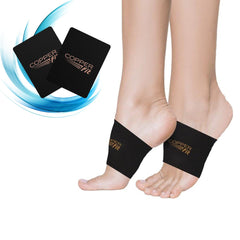 Copper Fit Health Arch Relief Band packaging shows compact, ready-to-wear compression support.