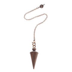 Copper pendulum divination 9inch pendant with chain for precise energy readings