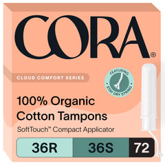 Cora organic tampons regular pack for everyday confidence and reliable protection.