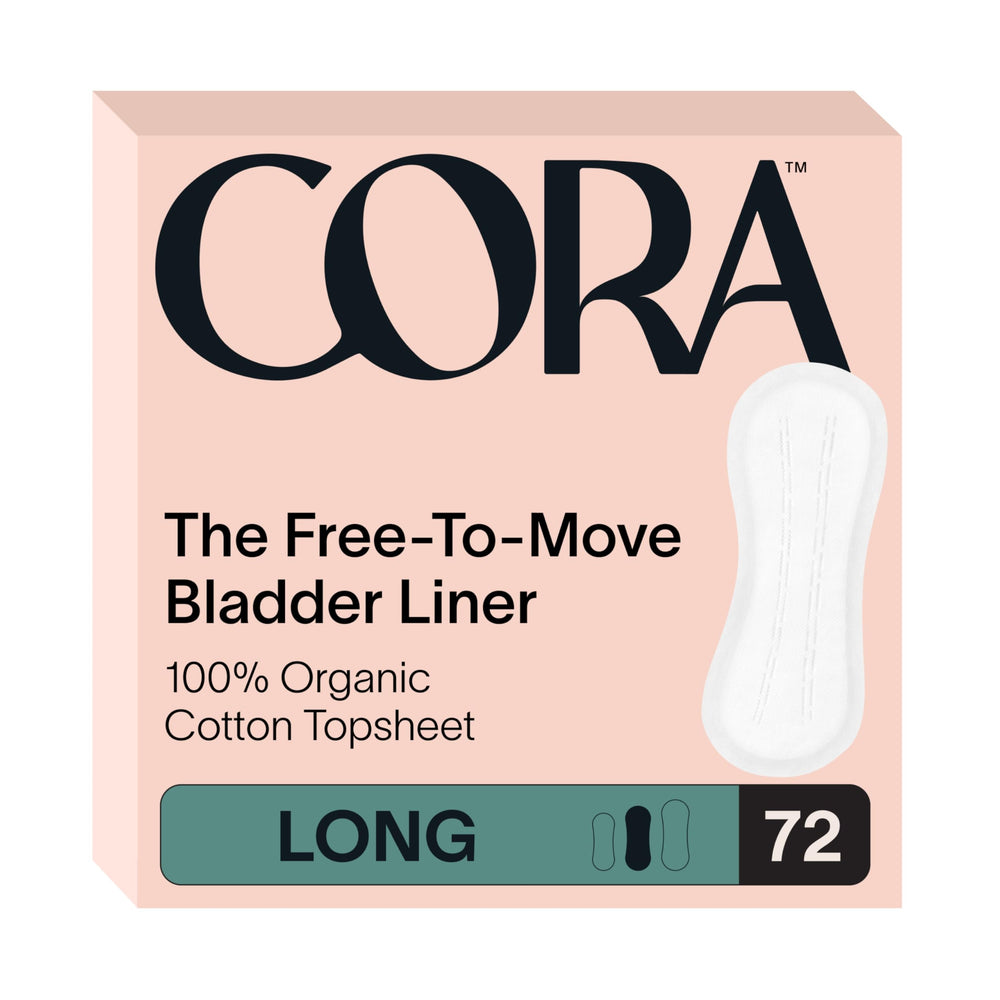 Cora topsheet organic cotton bladder liner provides a soft, skin-friendly base.