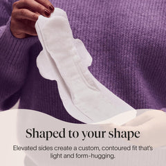 Cora topsheet pads soft-wings provide gentle support with minimal rubbing