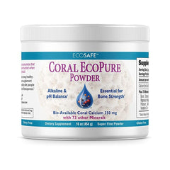 Coral White EcoPure Powder bottle for convenient daily calcium support.