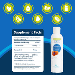 Core Med Science liposomal curcumin resveratrol pour demonstrates precise dosage convenience.
