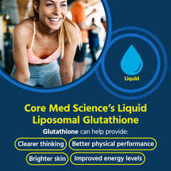 Core Med Science Liposomal Glutathione liquid dropper for precise daily dosing.