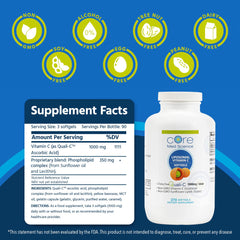 Close-up of Core Med Science softgels demonstrating smooth texture and swallowability
