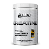 Core Nutritionals Creatine Monohydrate bottle on the counter for daily strength support