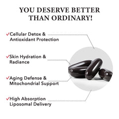 CORPORALIGHT liposomal blend with resveratrol, collagen, hyaluronic acid.