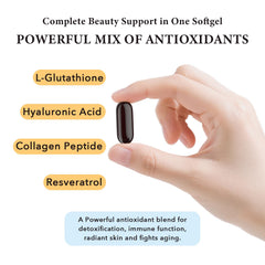 CORPORALIGHT liposomal glutathione softgel label closeup with premium ingredients.