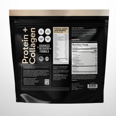 CorVive Protein Collagen powder close-up shows grass-fed whey ingredient for clean nutrition.