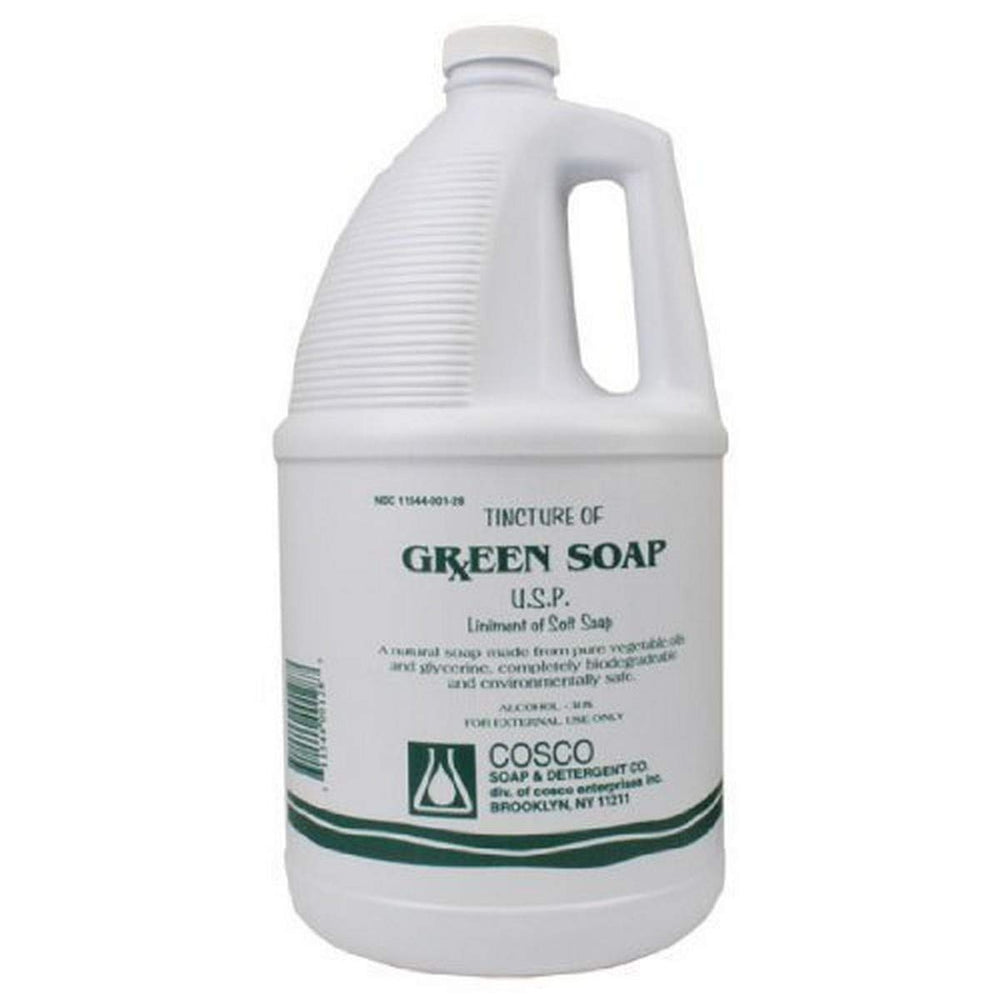 Cosco Pure Tattoo Green Soap bottle, 128 oz, ideal for skin prep and stencil application.