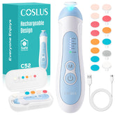 COSLUS rechargeable baby nail file front view for gentle on-the-go grooming.