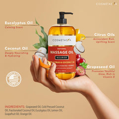 Cosmetasa coconut oil hydration for deeply nourished, non-greasy skin.