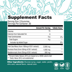 Country Farms Irish Sea Moss Gummies close-up showing gummies for radiant skin