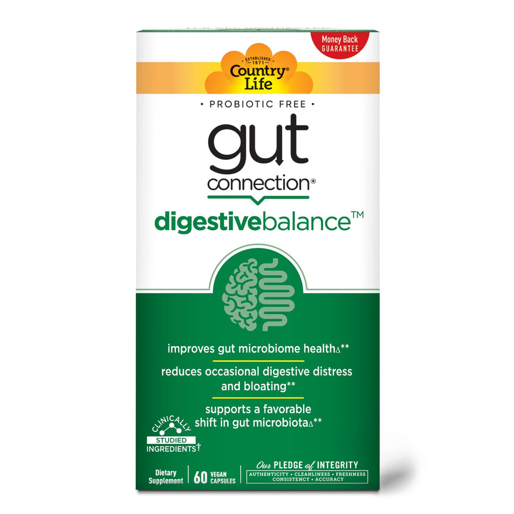Country Life Gut Connection bottle front showing digestive balance formula