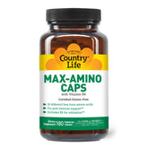 Country Life Maxi-Amino 16 amino acids bottle highlights post-workout protein support