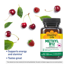 Country Life Methyl B12 Lozenges vegan-friendly label