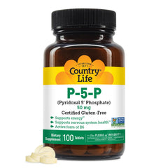Country Life P-5-P bottle front view highlighting energy support potential
