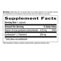 Country Life Suntheanine label detail confirms vegan and gluten-free with inositol.